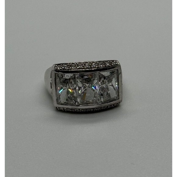 925 STERLING SILVER CZ RING SIZE 7 - Picture 9 of 10